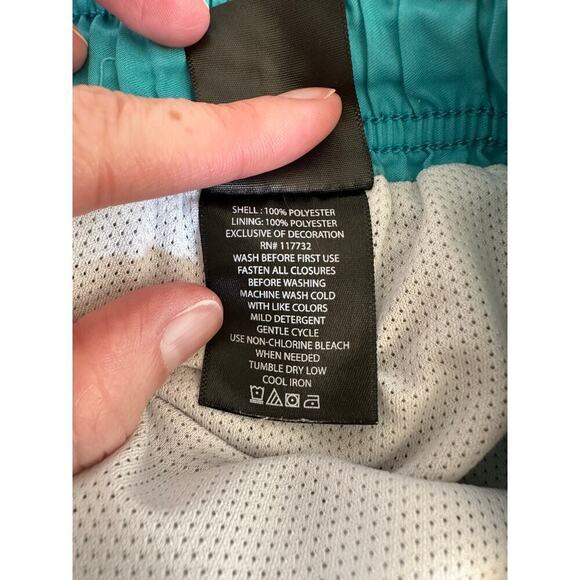 Zero Exposure Boys Blue and Black Lined Drawstring Swim Shorts Size 6 - Picture 3 of 9